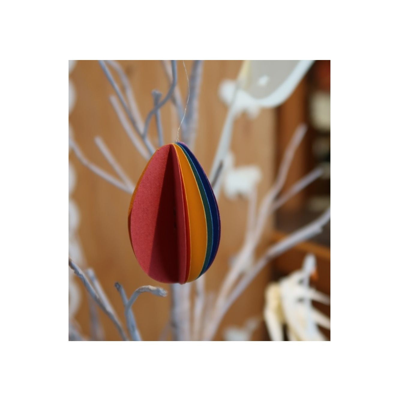 Egg Multicolor Die-Cut Ornaments - Set of 2