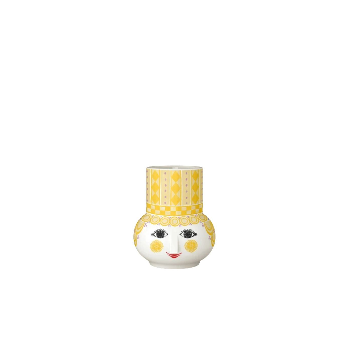Olga Yellow Candle Holder by Bjørn Wiinblad