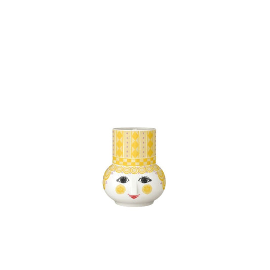 Olga Yellow Candle Holder by Bjørn Wiinblad