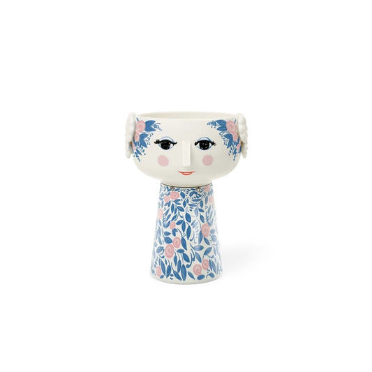 Eva Blue and Rose Vase by Bjørn Wiinblad