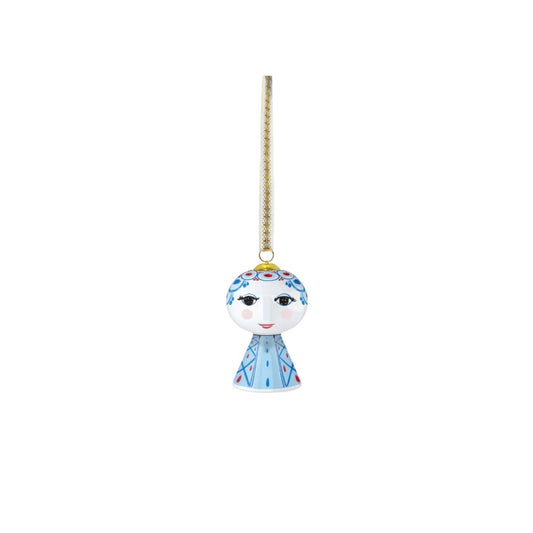 Eva Blue Christmas Ornament by Bjørn Wiinblad