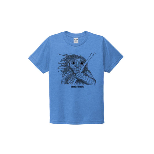 TD Fjord Færgemand Closeup Kids T-shirt - Azure Blue