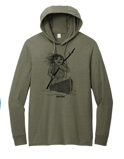 TD Fjord Færgemand in Boat Adult Lightweight Hoodie - Olive You Green