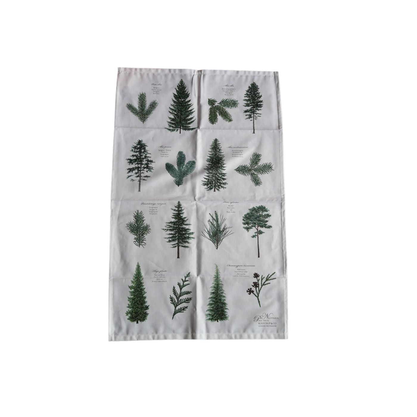 Pine Trees (Nåletræer) Organic Tea Towel