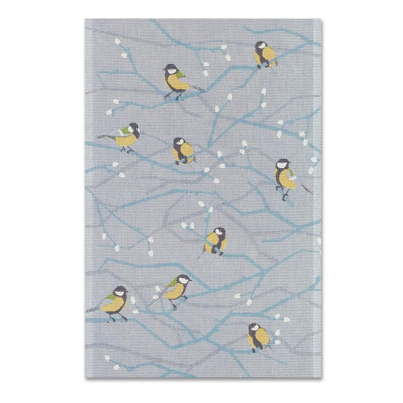 Winter Birds (Vinterfågler) Woven Towel