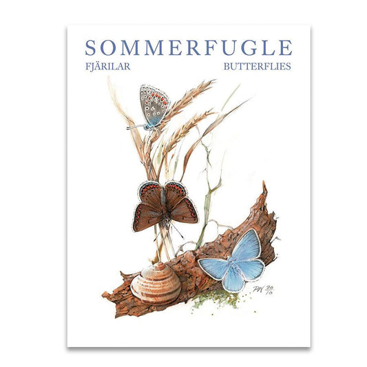 Butterflies (Sommerfugle) Notecards - Set of 8