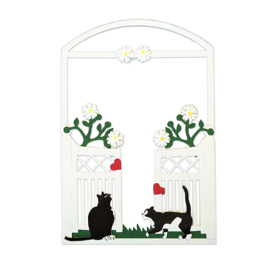 Cats with Daisies and Hearts Papirklip Mobile