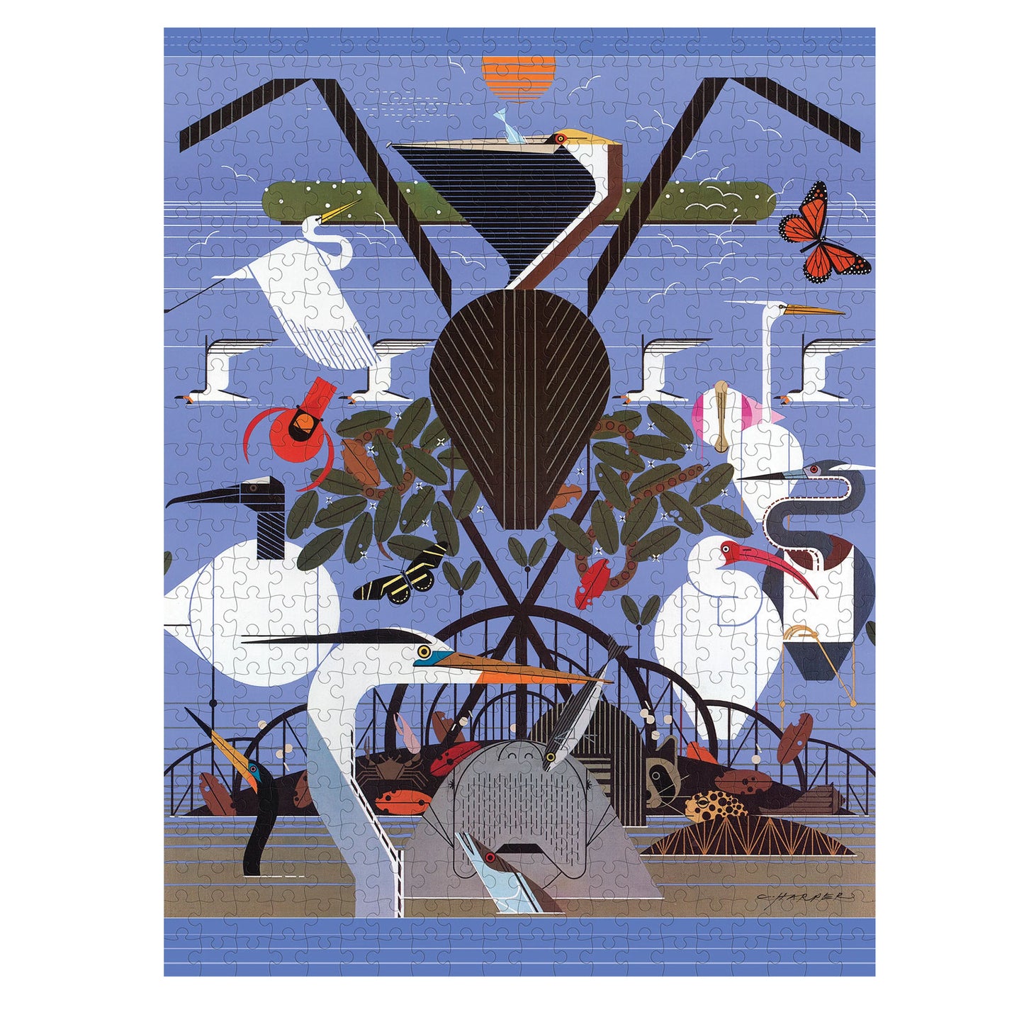 Charley Harper Coastal Creatures 500-Piece Puzzle