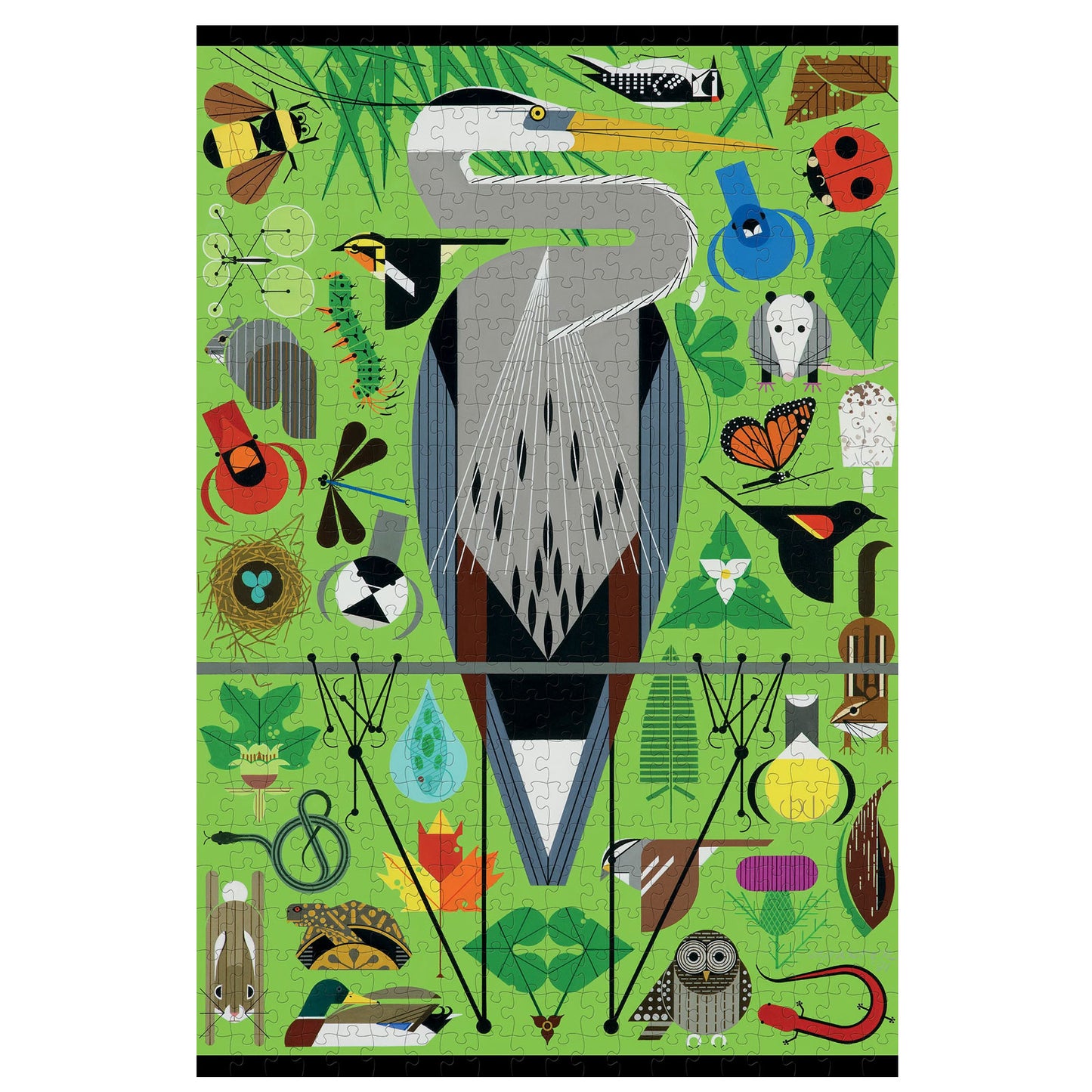 Charley Harper Secret Sanctuary 500-Piece Puzzle