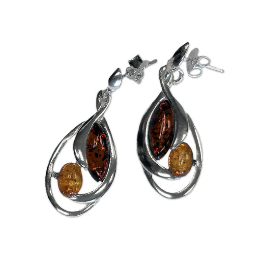 Cynthia - Amber Earrings