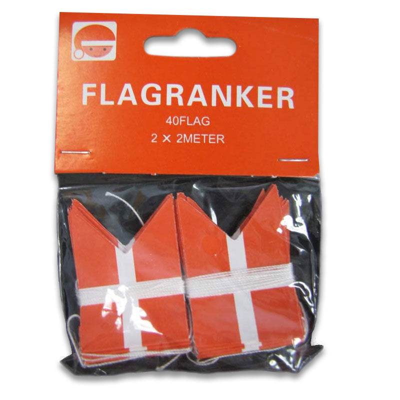 Danish Flags on String - Pack of 2