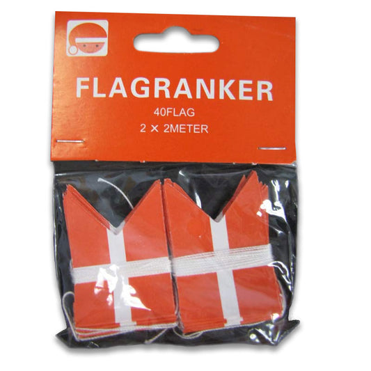 Danish Flag Garland - Pack of 2
