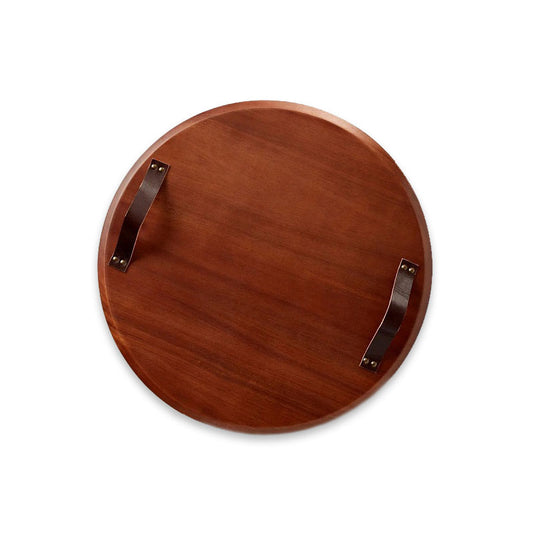 Hamund Serving Tray with Leather Handles