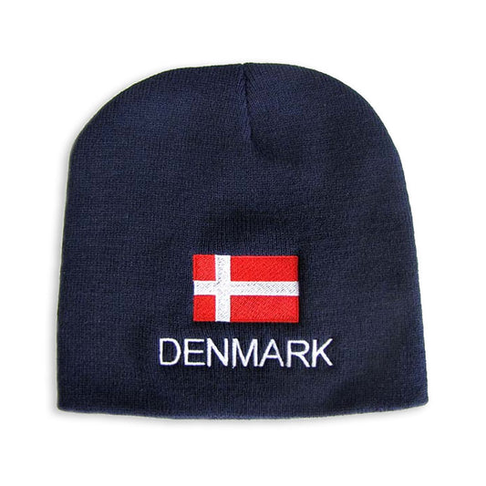 Denmark Flag Knit Beanie