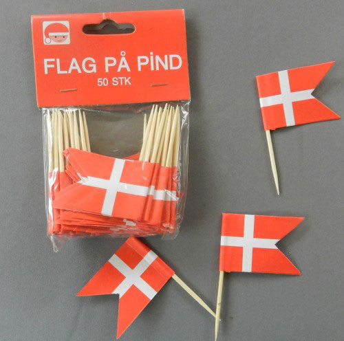 Denmark Flag Decorative Toothpicks