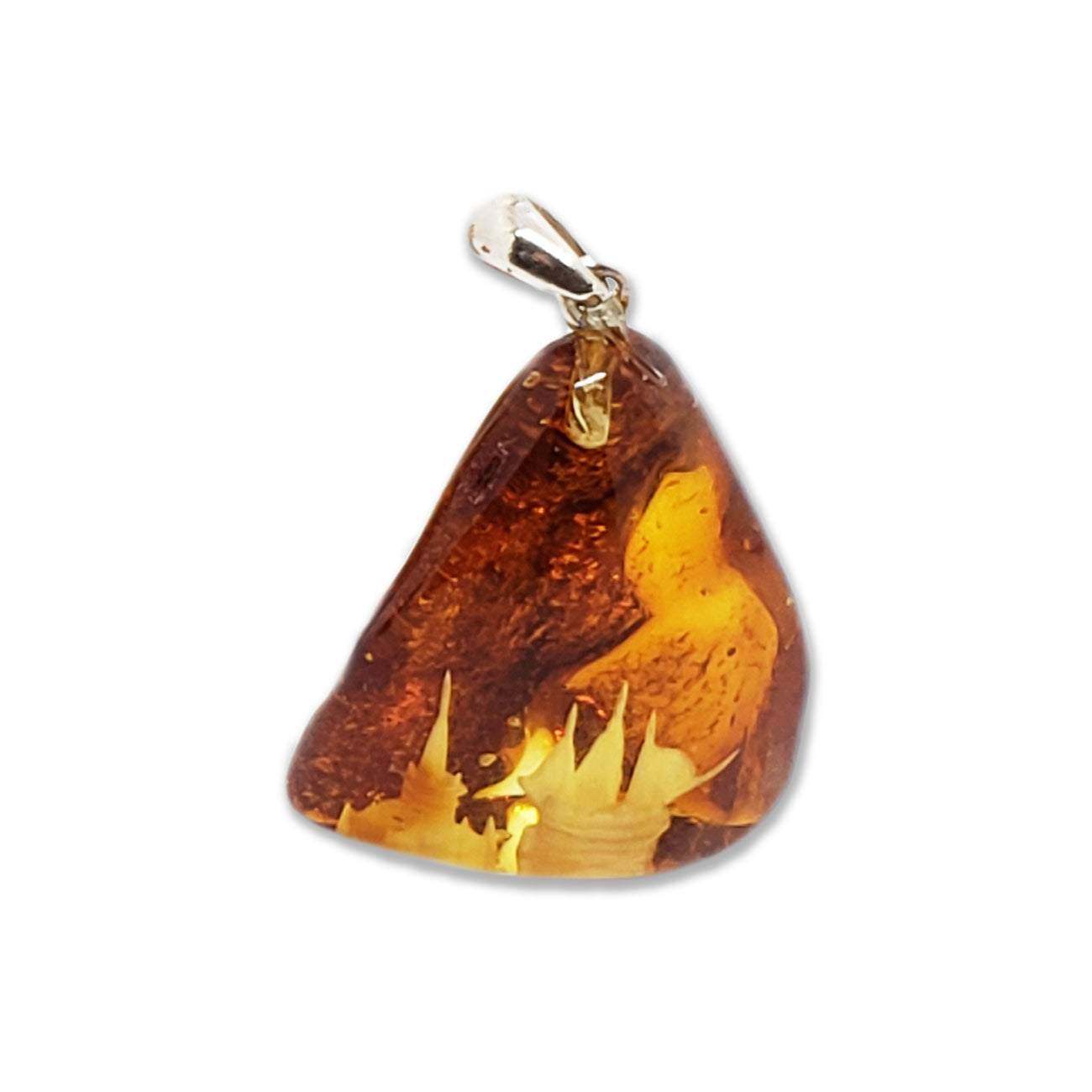 Amber Free Form Pendant