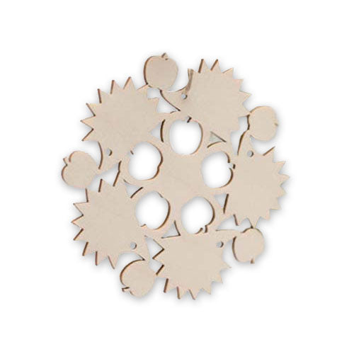 Hedgehog Snowflake Wood Ornament