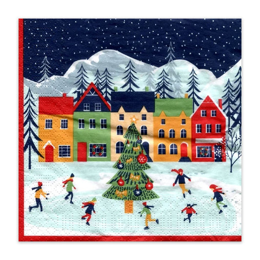 Holiday Village Napkins Pack of 20 - Various Sizes