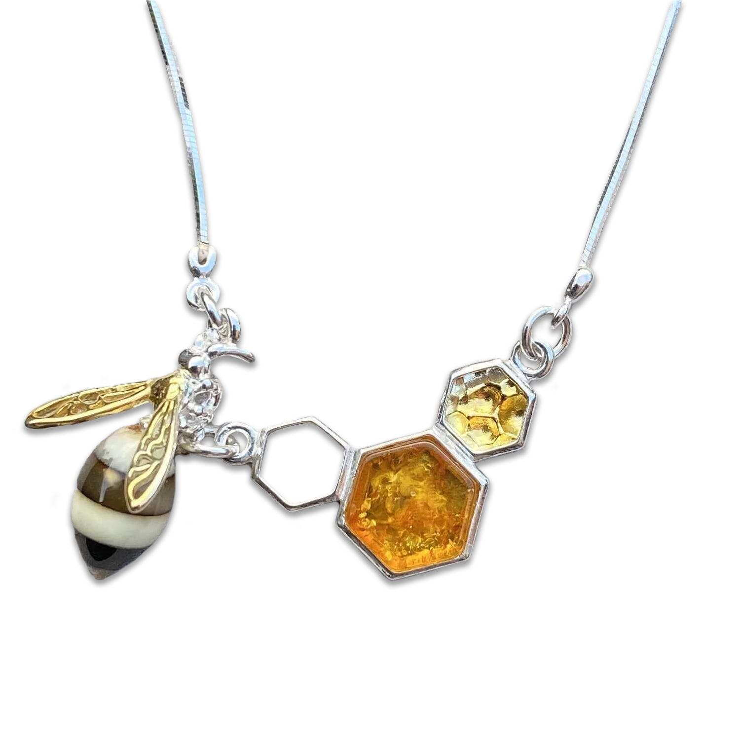 Honey Bee - Amber Necklace – Museum of Danish America Design Store