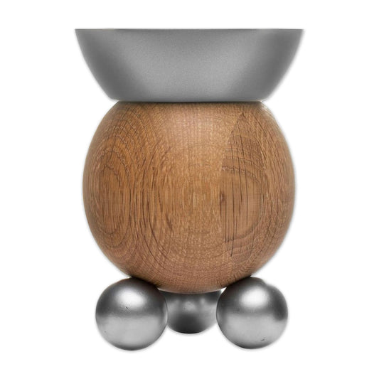 Oval Oak Candle Holder