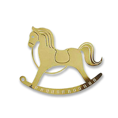 Gold Rocking Horse Ornament