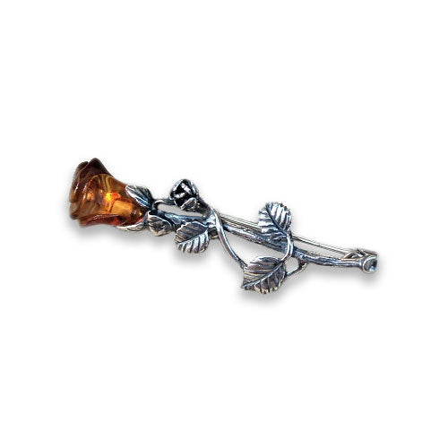 Rosa - Amber Brooch