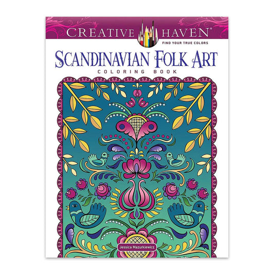 Scandinavian Folk Art Coloring Book