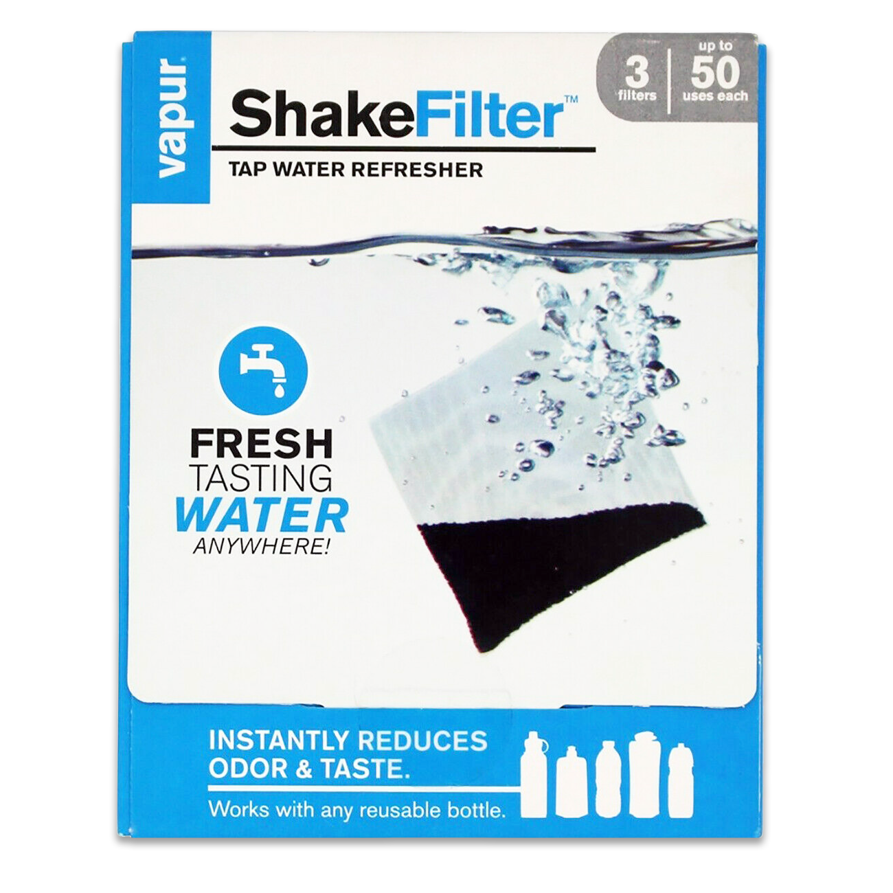 Shake Filter Tap Water Refresher - Pack of 3