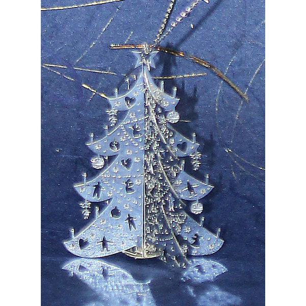 Silver 3D Tree Ornament