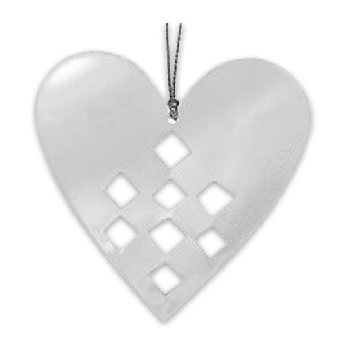 Silver Woven Heart Ornament