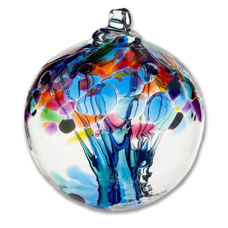 Tree of Enchantment Art Glass Globe, 2 inches - Various Colors