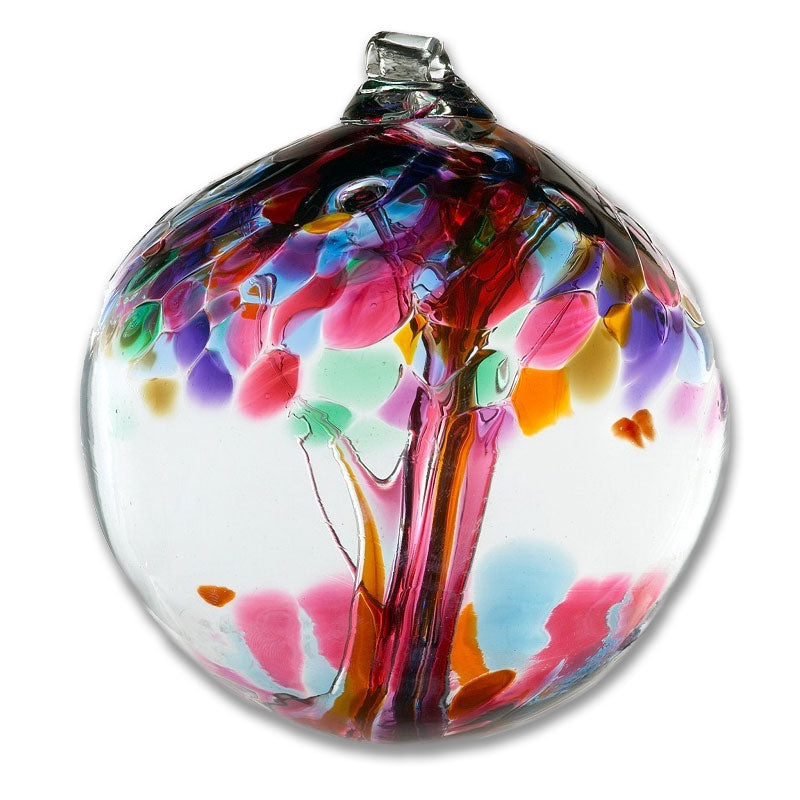 Tree of Enchantment Art Glass Globe, 6 inches - Various Colors