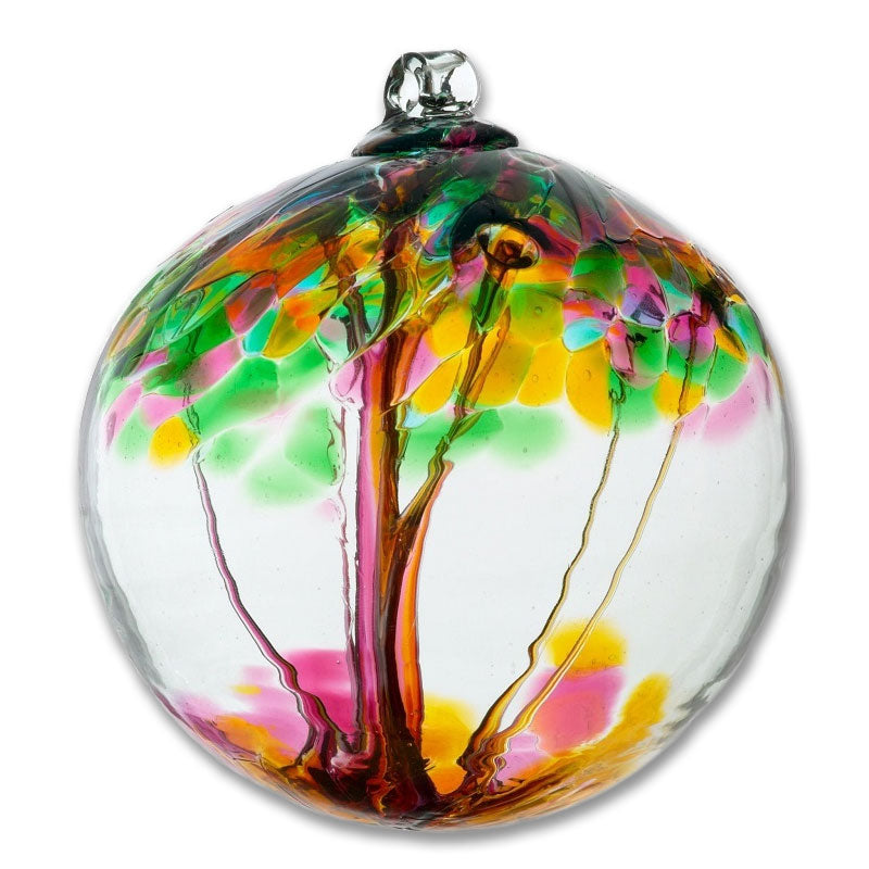 Tree of Enchantment Art Glass Globe, 2 inches - Various Colors