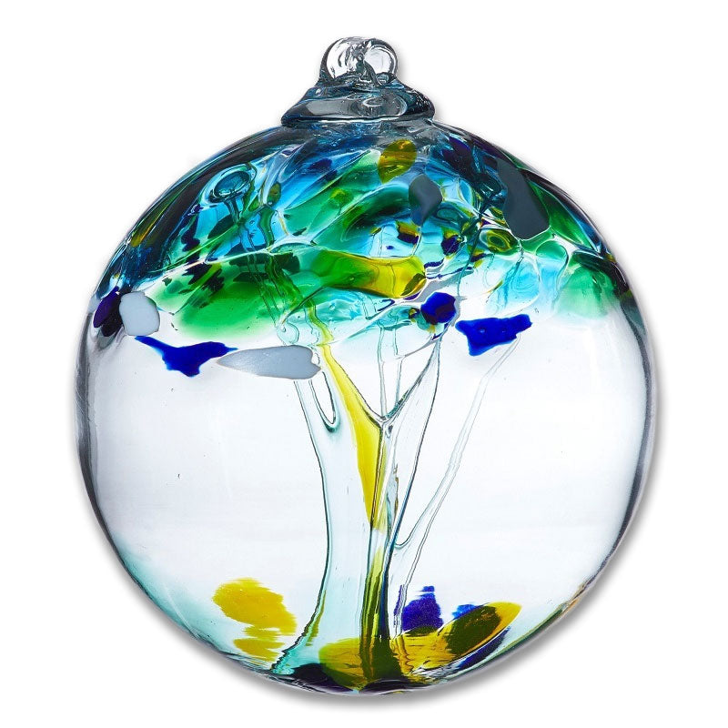 Tree of Enchantment Art Glass Globe, 2 inches - Various Colors