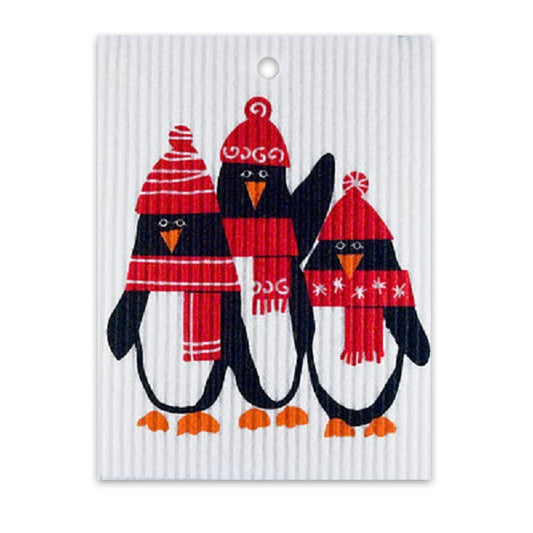 Winter Penguins Cellulose Cloth