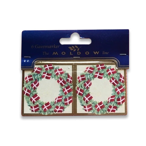 Wreath With Flags Gift Tags - Pack of 6